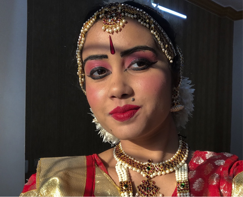 arunima in bharatanatyam makeup and jewellery
